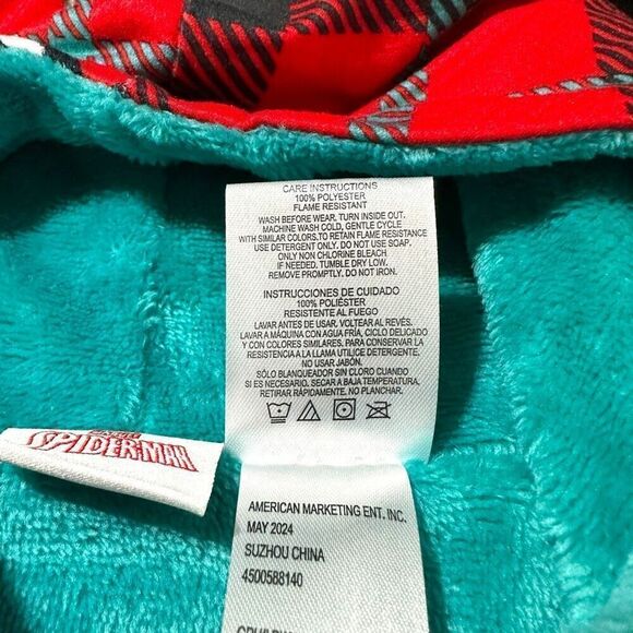 Spiderman Character Kids Oversized Hooded Pullover Robe Size L/XL - Picture 12 of 13